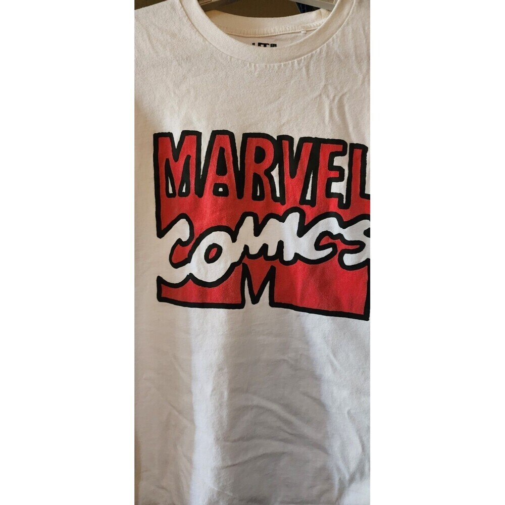 Uniqlo Marvel X Jason Polan Avengers Mens T-Shirt‎ Large White Cotton D25 Nice - Picture 3 of 6